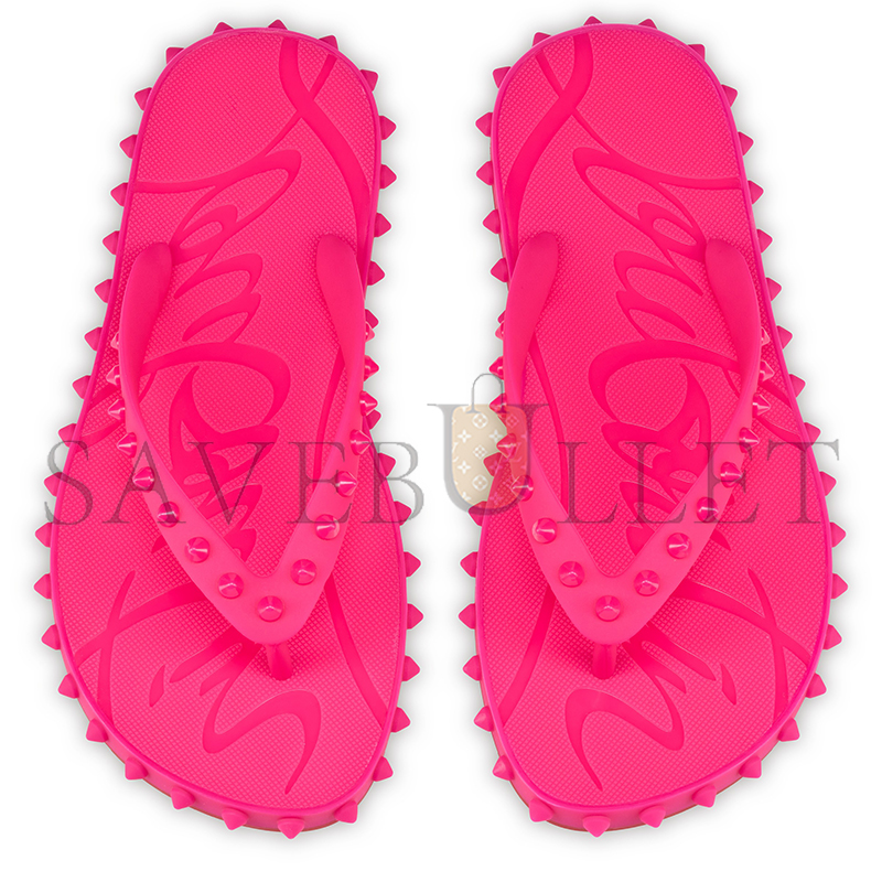 CHRISTIAN LOUBOUTIN SUPER LOUBI FLIPFLIP FLOPS RUBBER PINUP WOMEN 1230961P379